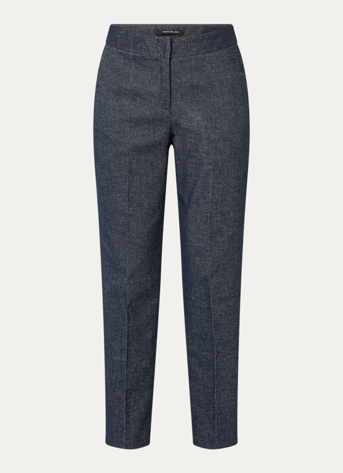 Pennyblack Carezza high waist slim fit broek in linnenblend - voorkant 2 indigo