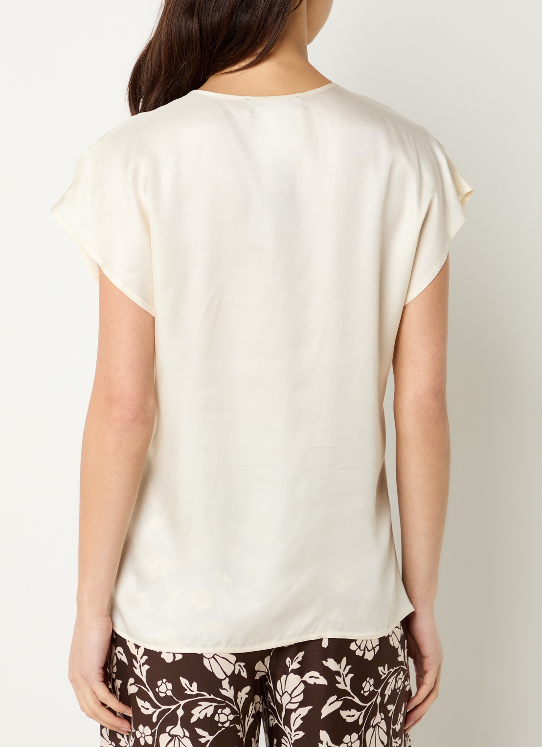 Pennyblack Chiffon top van satijn - achterkant ivoor
