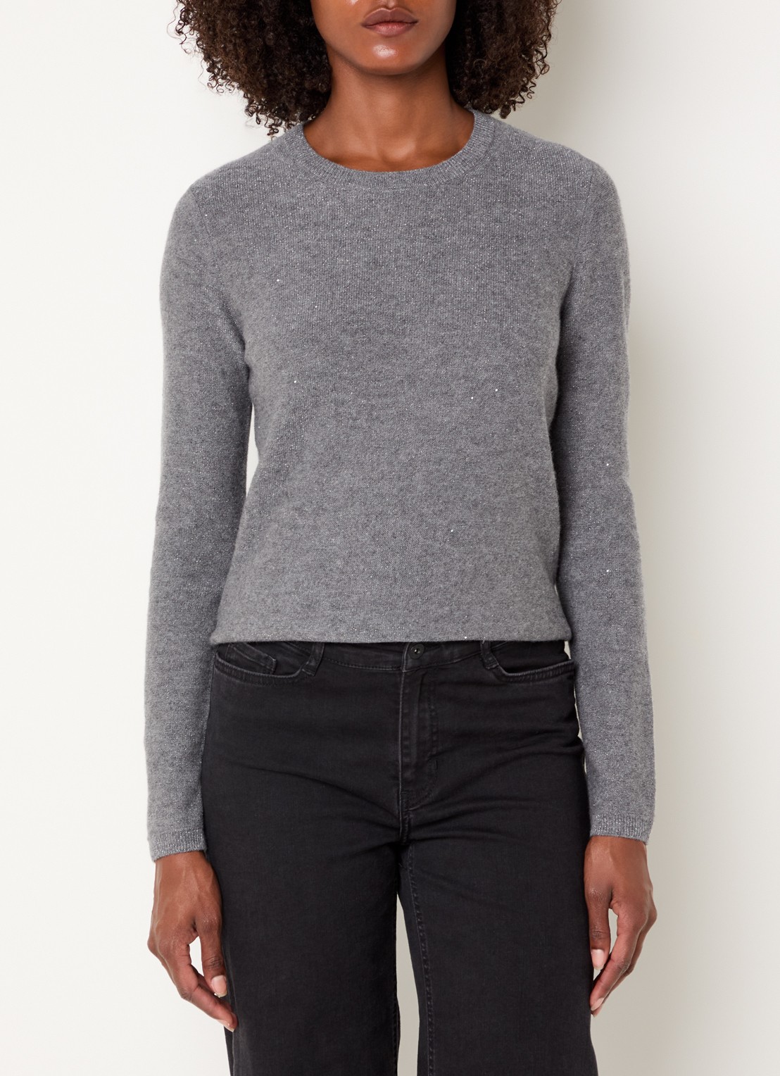 Pennyblack Ciclone fijngebreide pullover met pailletten  - detail 2 donkergrijs
