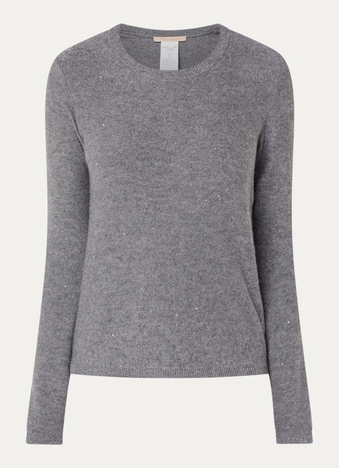 Pennyblack Ciclone fijngebreide pullover met pailletten  - voorkant 3 donkergrijs