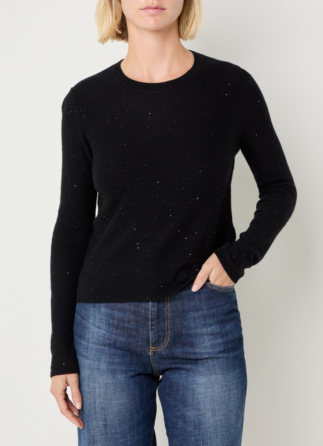Pennyblack Ciclone fijngebreide pullover met pailletten  - detail 3 zwart