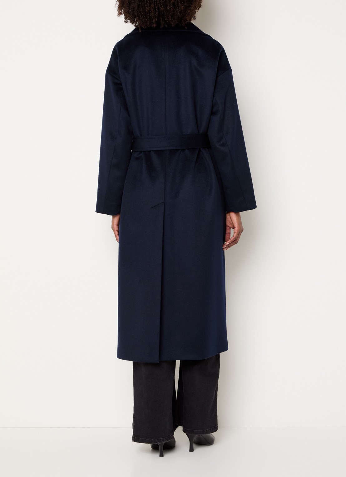 Pennyblack Cimelio mantel van wol met strikceintuur  - achterkant 4 donkerblauw