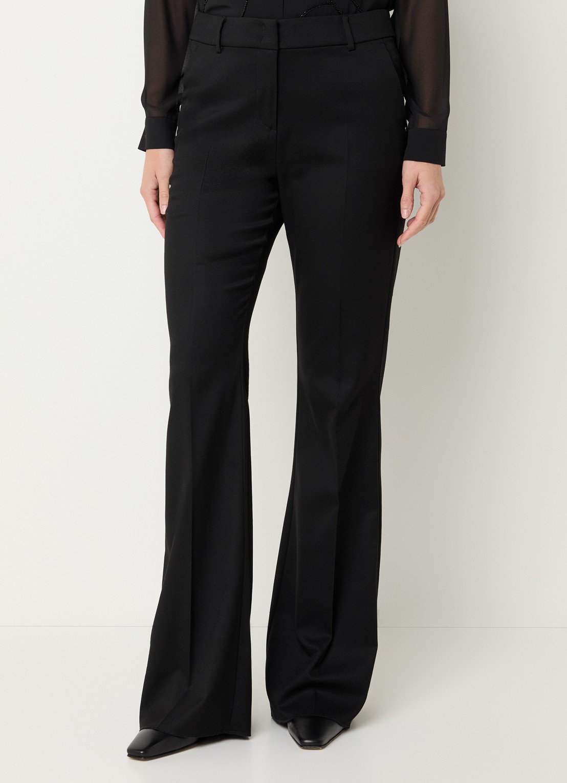 Pennyblack Dentice high waist straight fit pantalon met steekzakken - detail 4 zwart