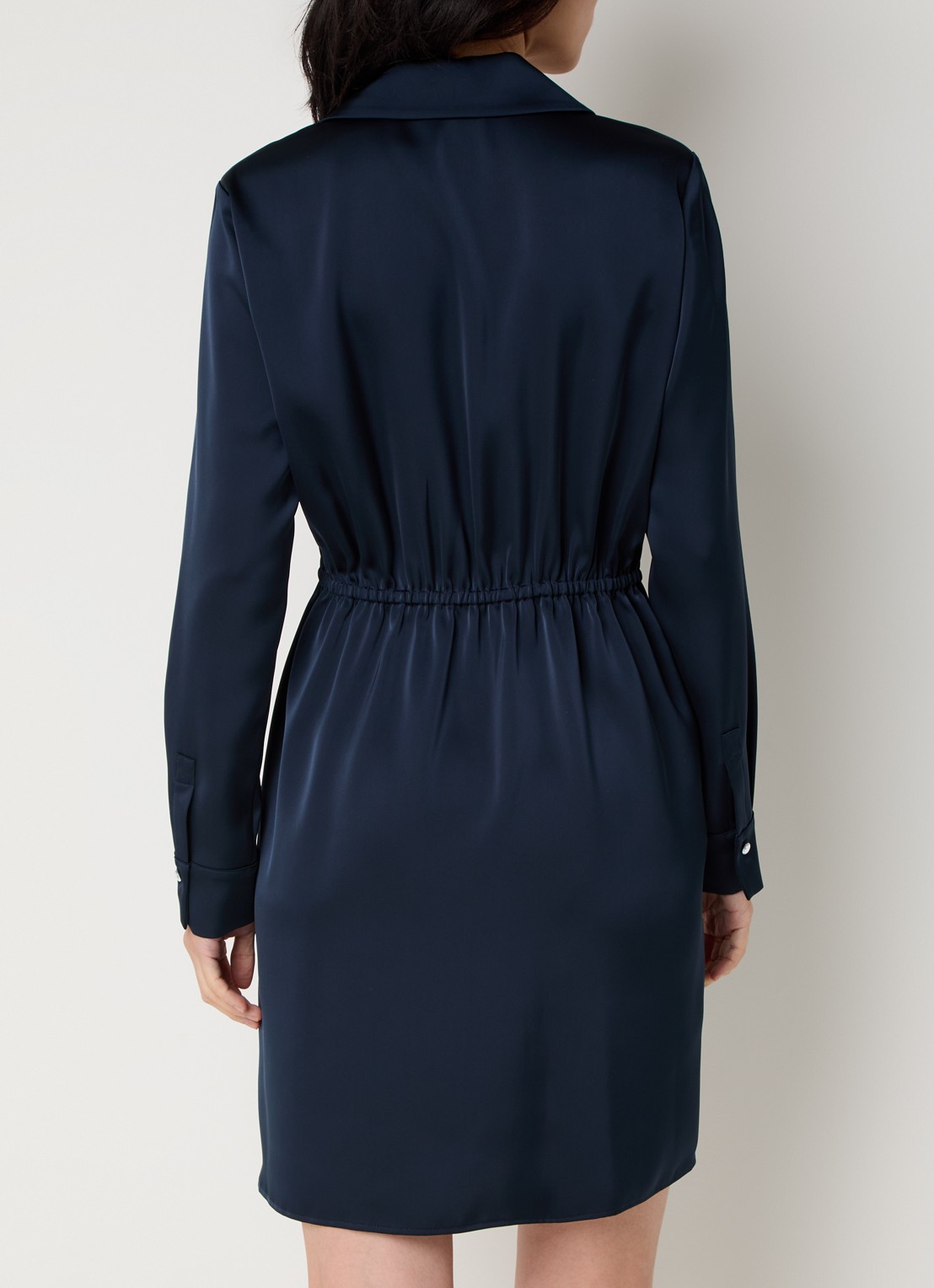 Pennyblack Doge mini tuniekjurk van satijn - achterkant donkerblauw