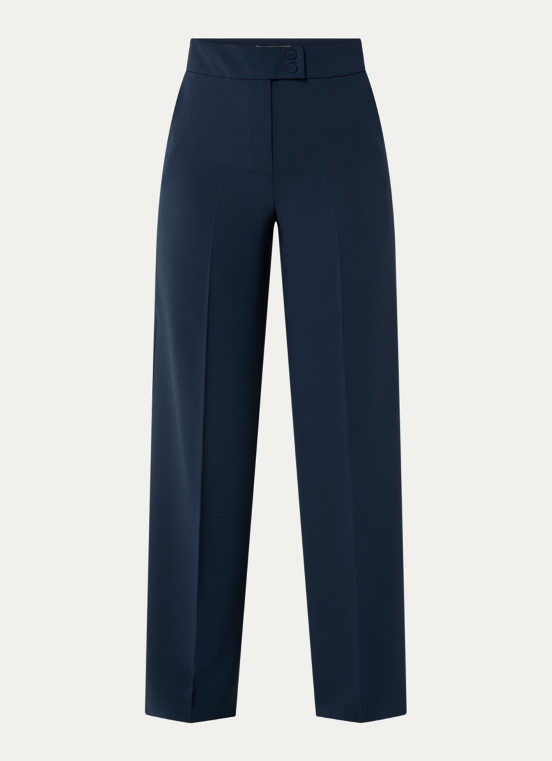 Pennyblack Emblema high waist wide fit pantalon met steekzakken - voorkant donkerblauw