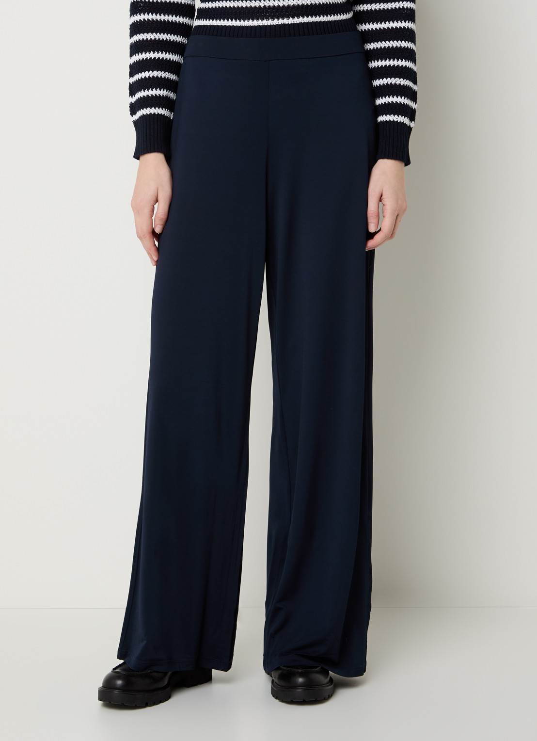 Pennyblack Gattini high waist loose fit pantalon - detail 4 donkerblauw