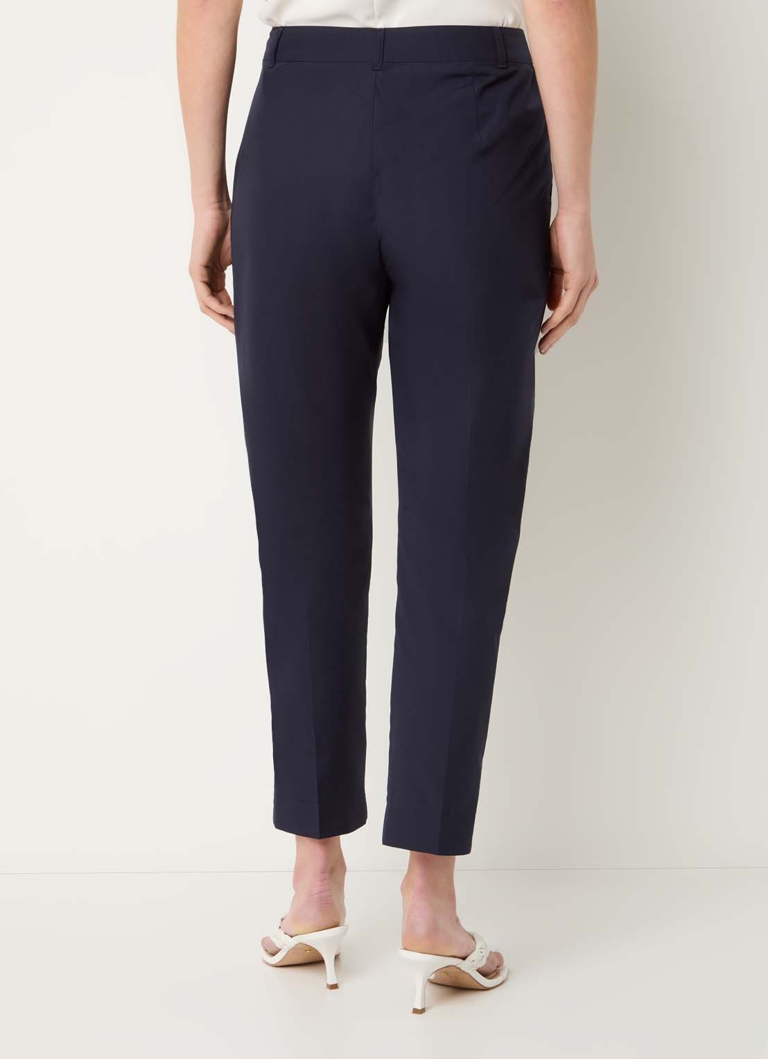 Pennyblack High waist slim fit cropped chino met steekzakken - achterkant 4 donkerblauw