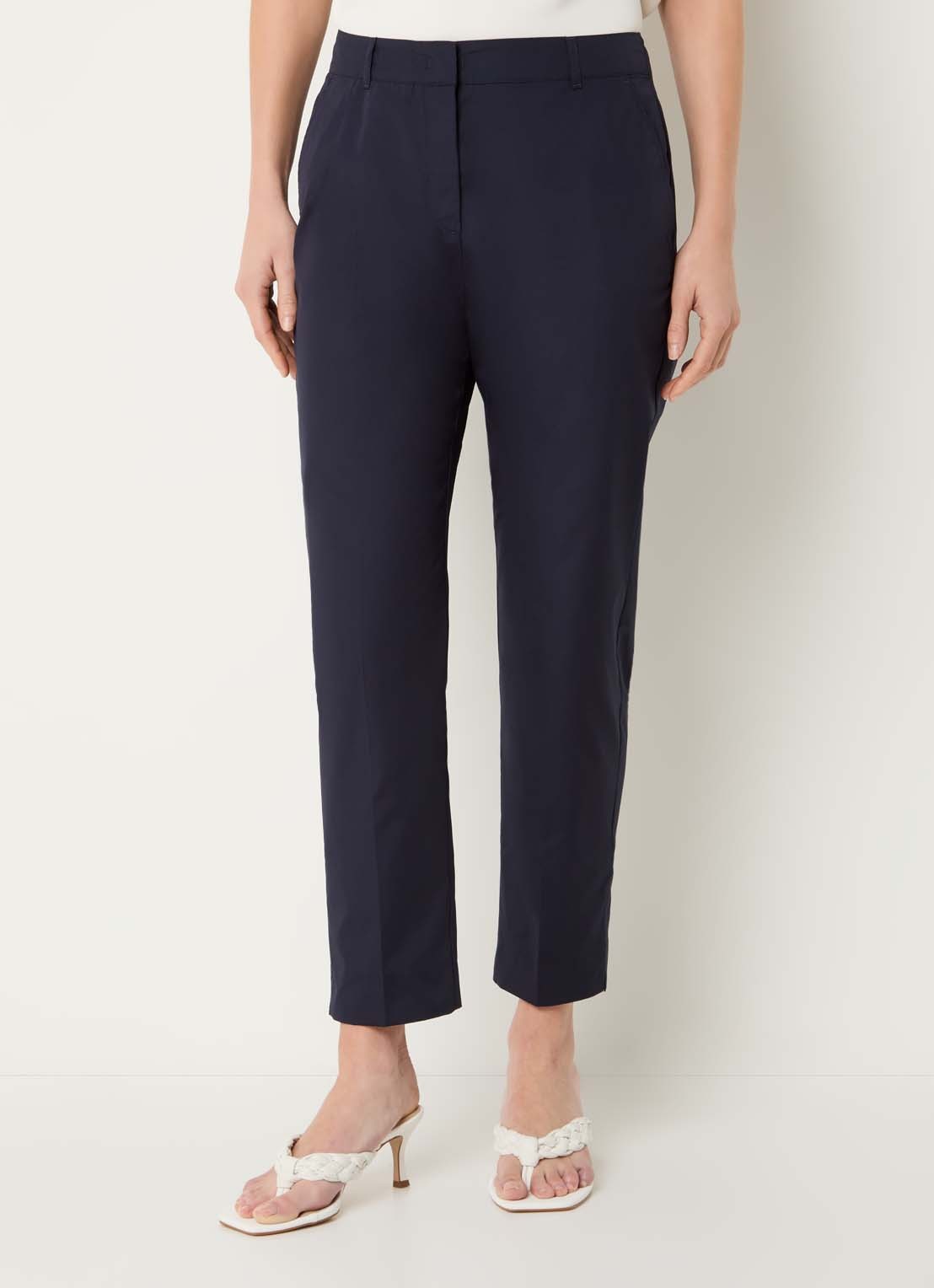 Pennyblack High waist slim fit cropped chino met steekzakken - detail 3 donkerblauw