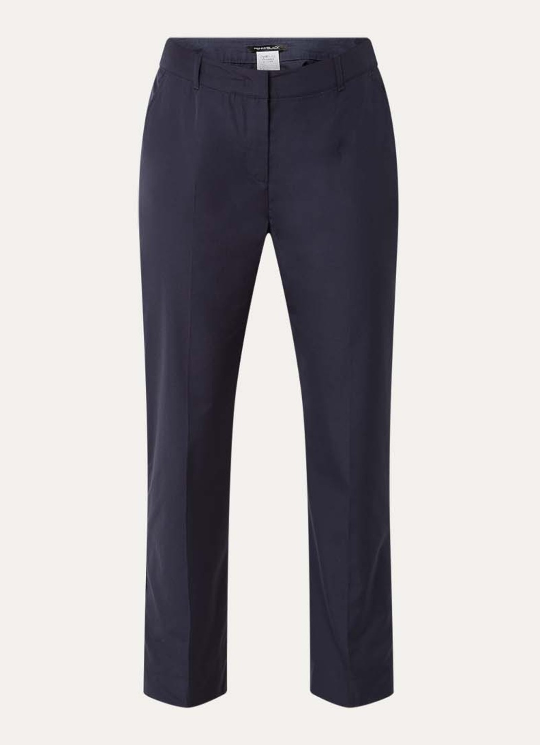 Pennyblack High waist slim fit cropped chino met steekzakken - voorkant donkerblauw