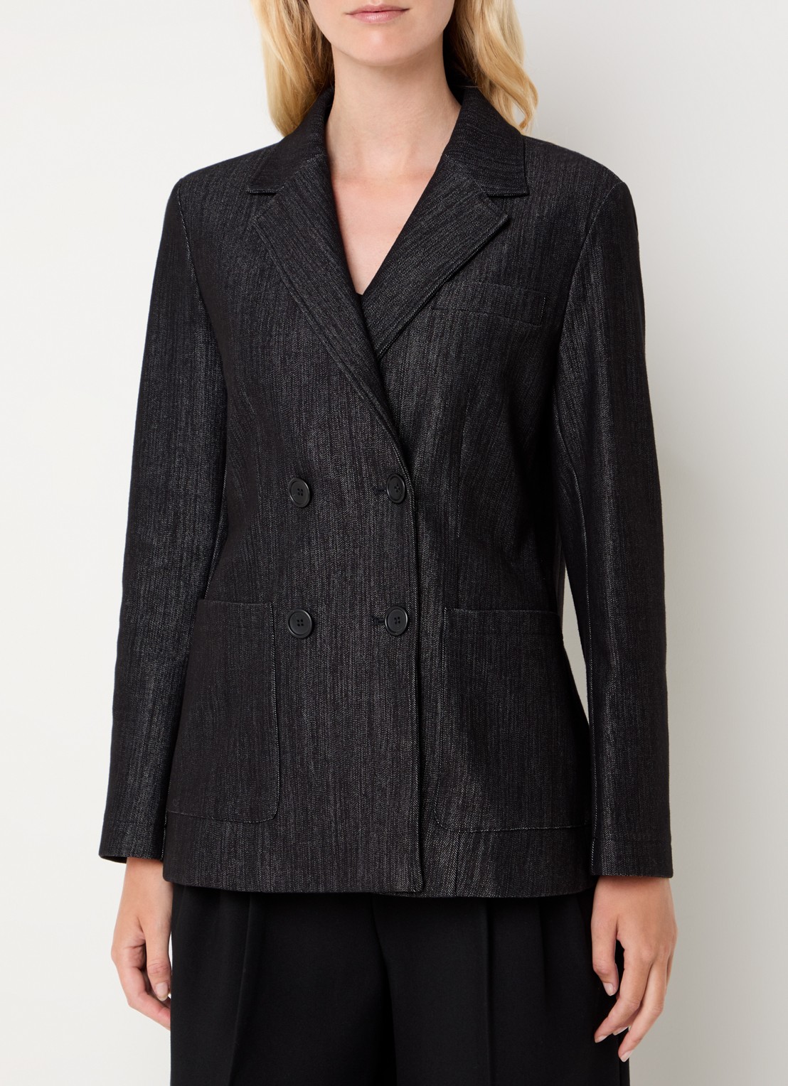 Pennyblack Iliade double-breasted blazer met opgestikte zakken - detail 4 zwart