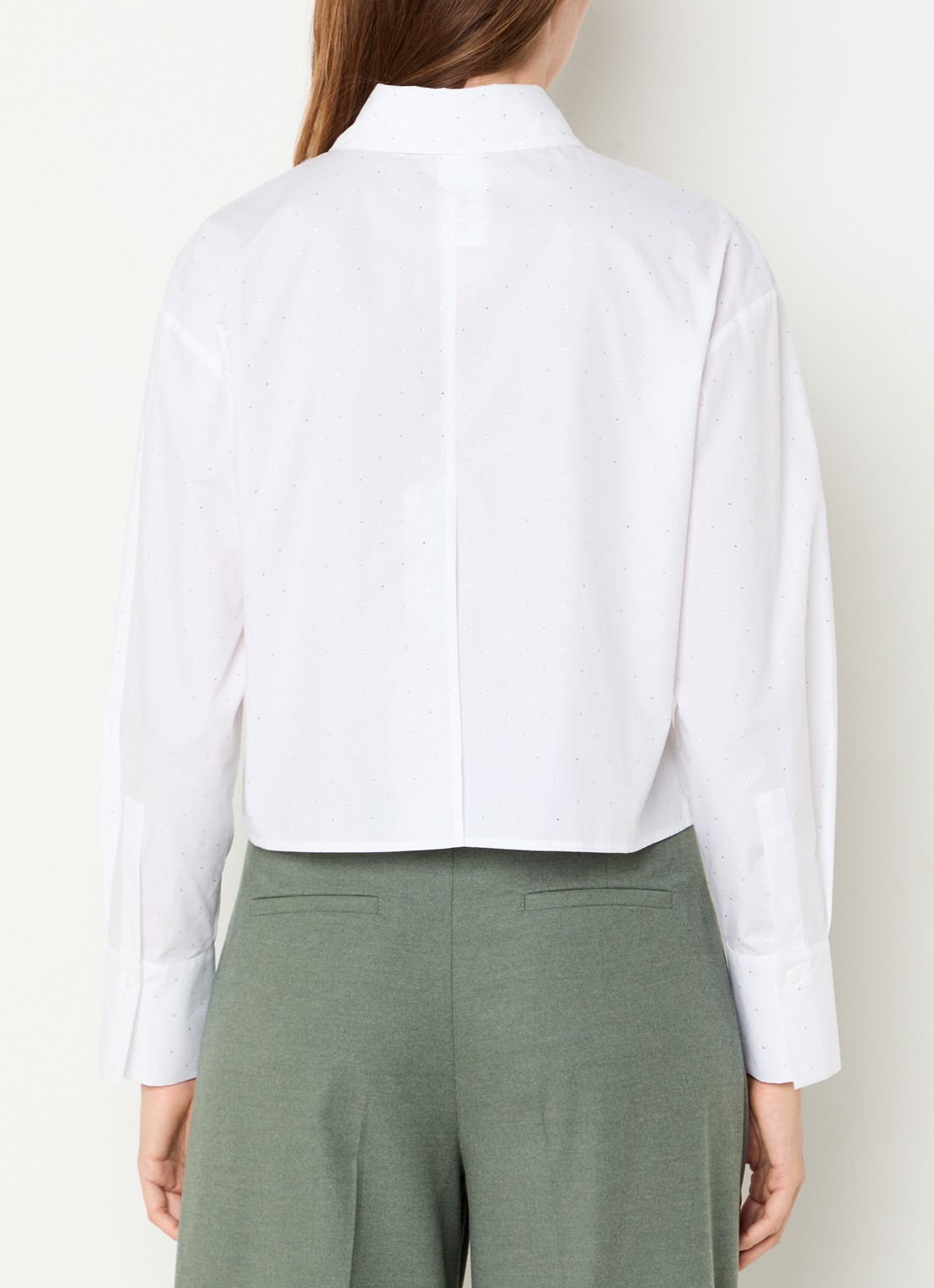 Pennyblack Kirie blouse met streepprint en strass - achterkant 2 wit
