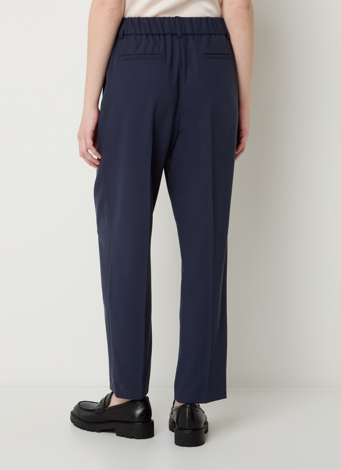 Pennyblack Madia high waist straight fit pantalon met steekzakken - achterkant 4 royalblauw