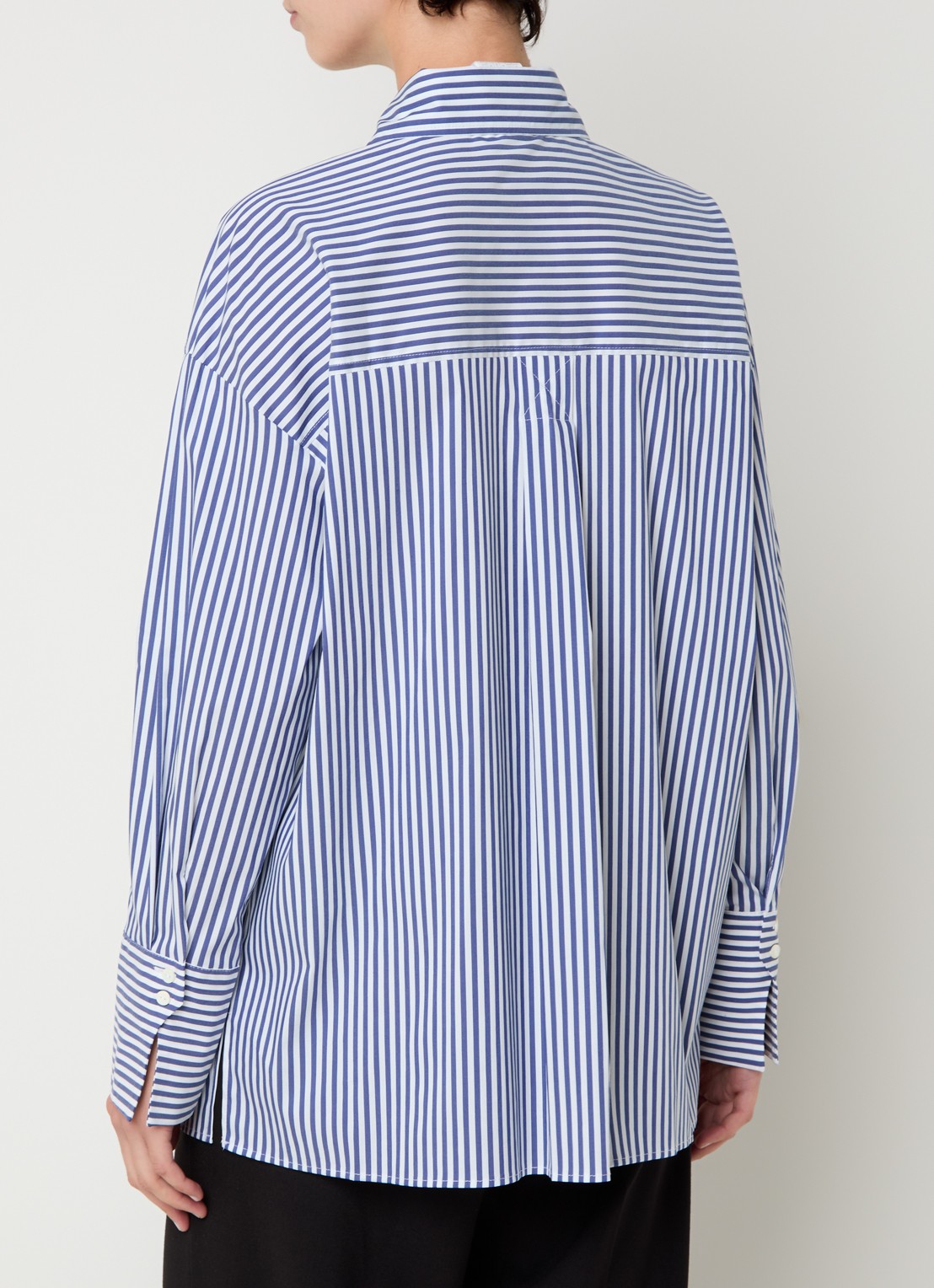 Pennyblack Martina blouse met streepprint - achterkant 3 staalblauw