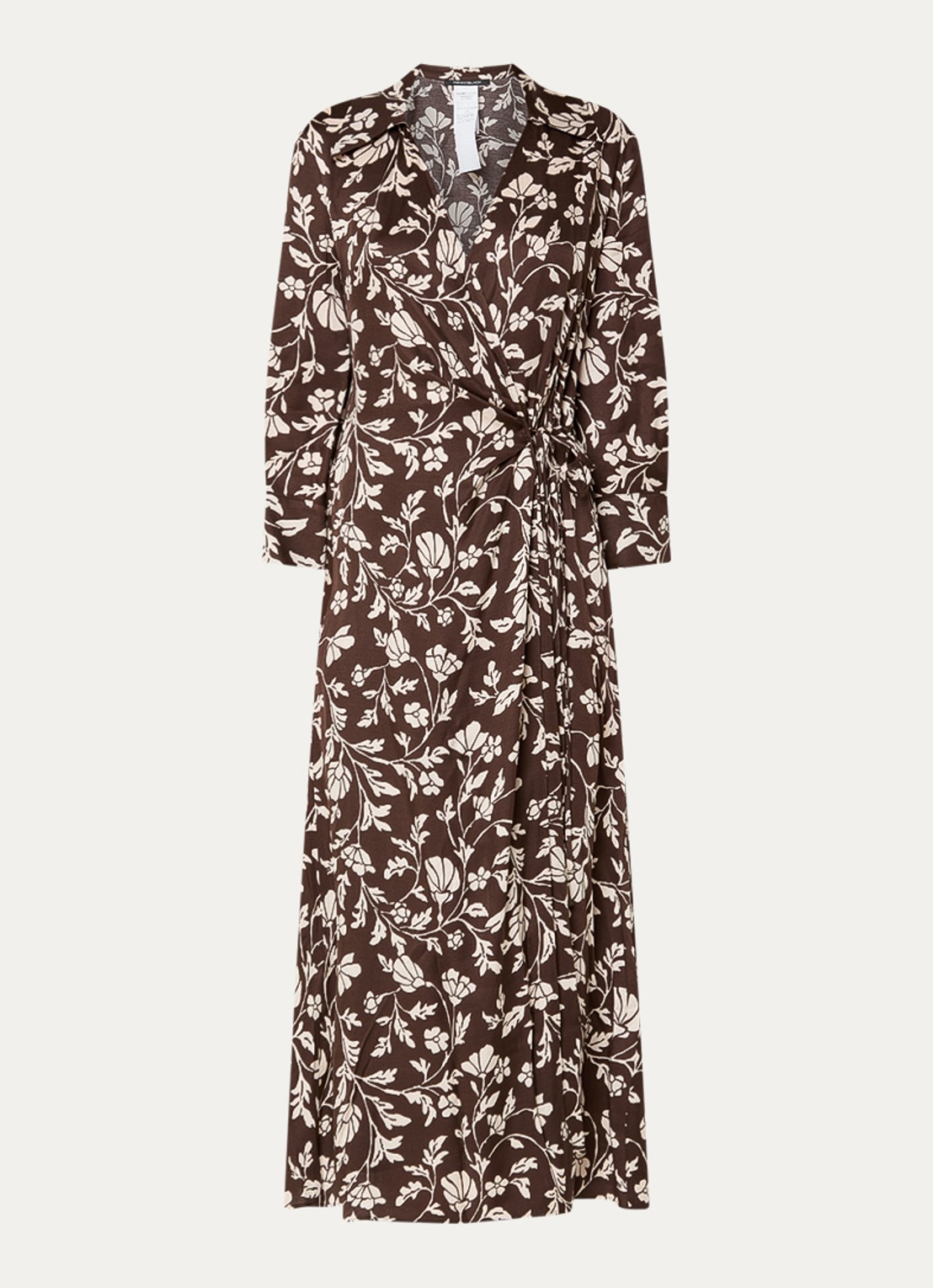 Pennyblack  Midi jurk met bloemenprint - voorkant bruin