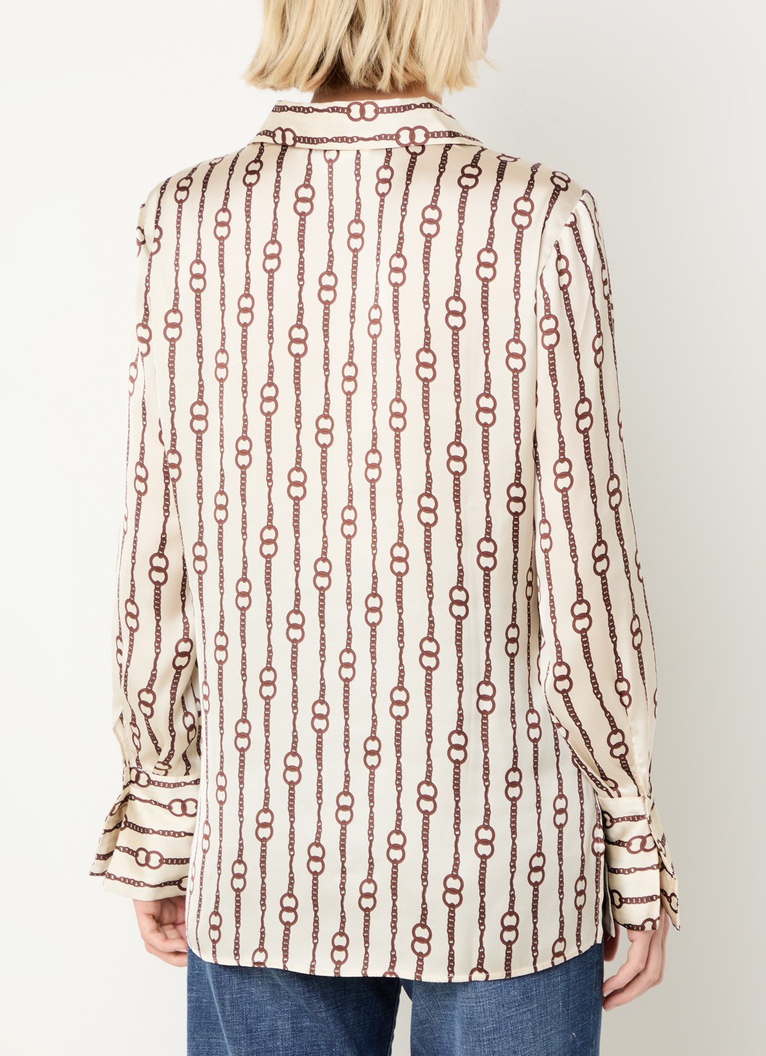 Pennyblack Partout blouse met print - achterkant 2 gebroken wit