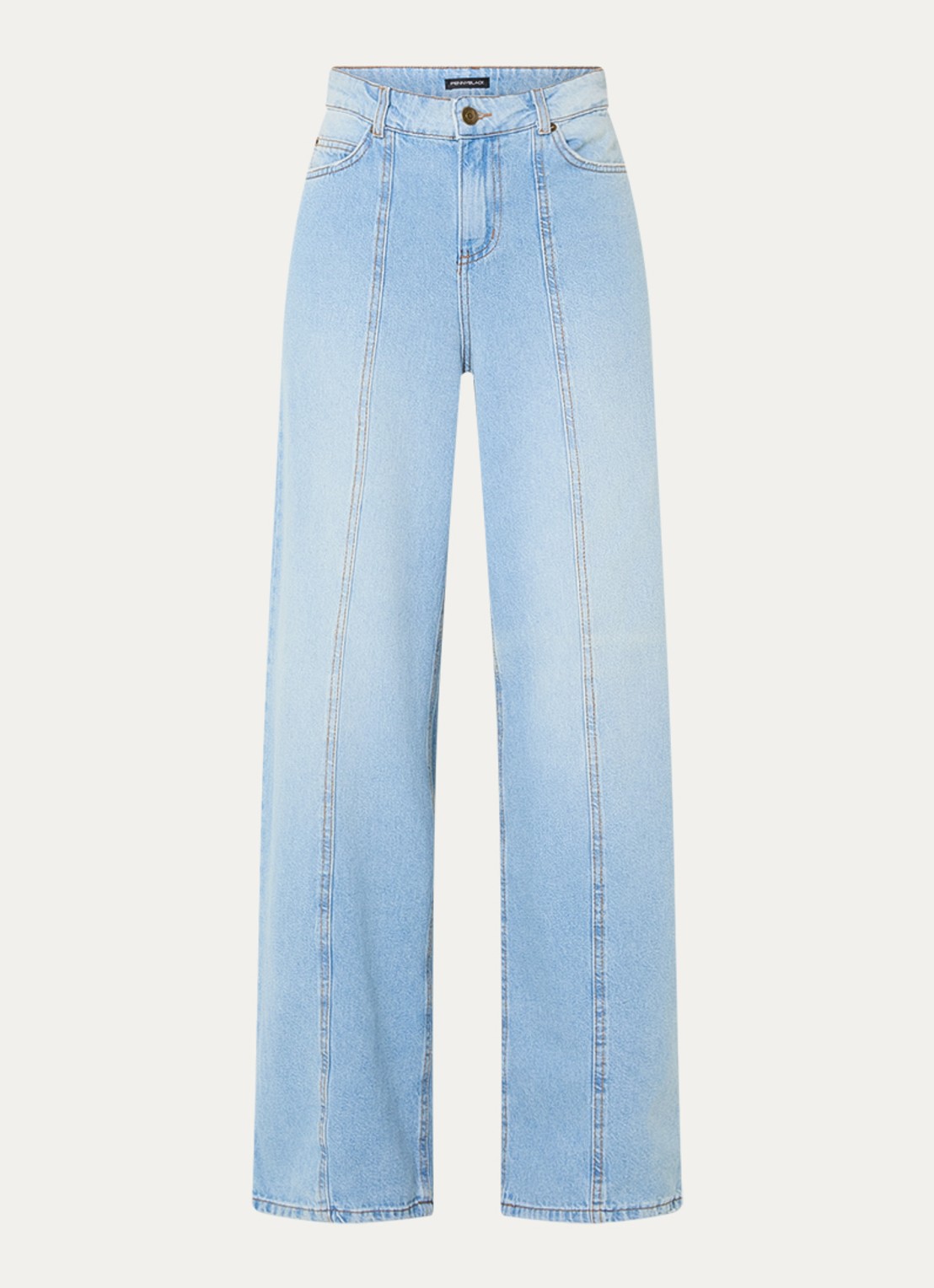 Pennyblack Puddle high waist loose fit jeans met lichte wassing - voorkant 4 indigo