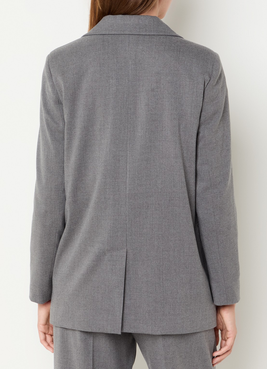 Pennyblack Raduno double-breasted blazer met klepzakken - achterkant 2 middengrijs