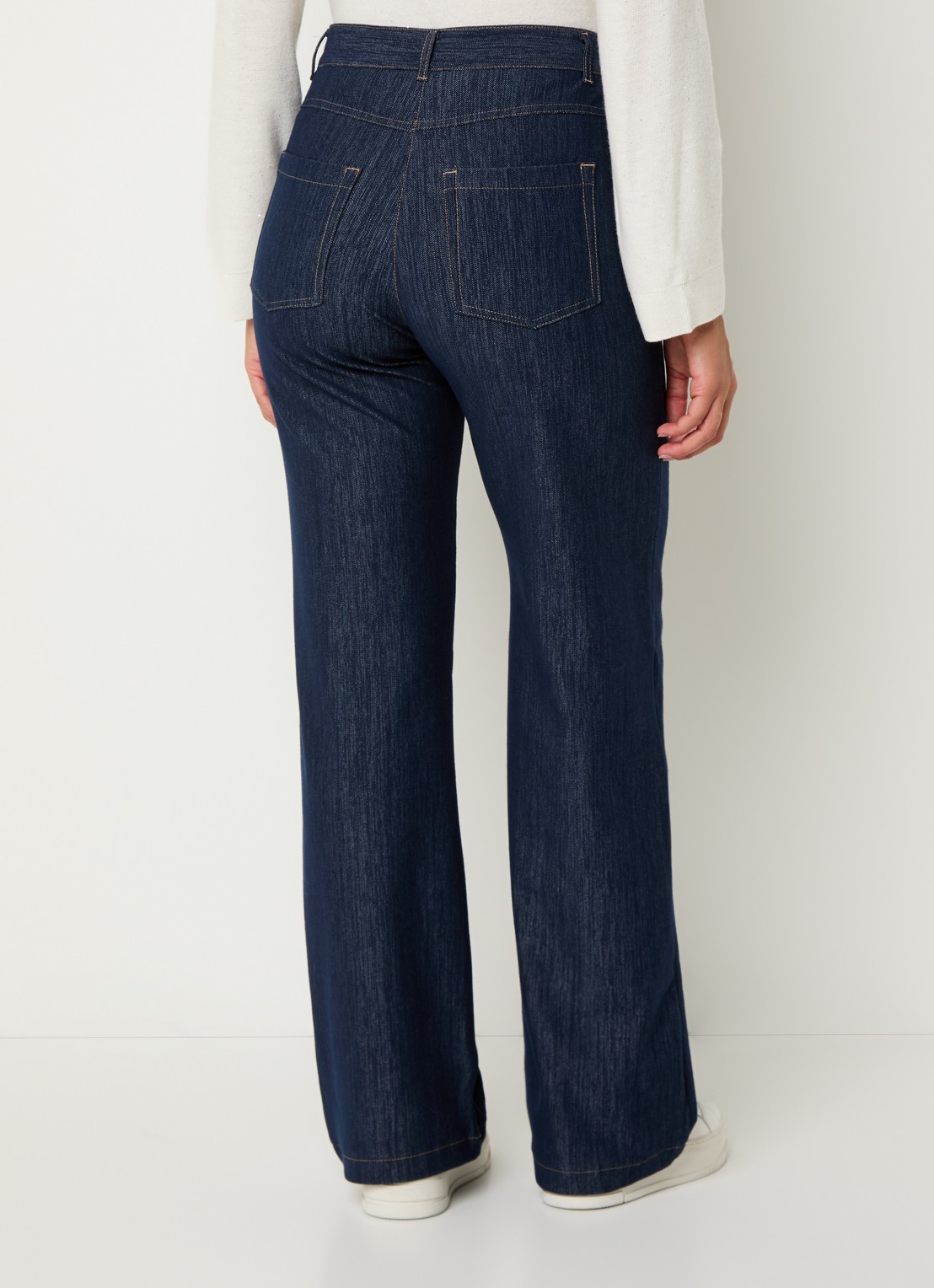 Pennyblack Ragtime high waist wide leg jeans met stretch - achterkant indigo