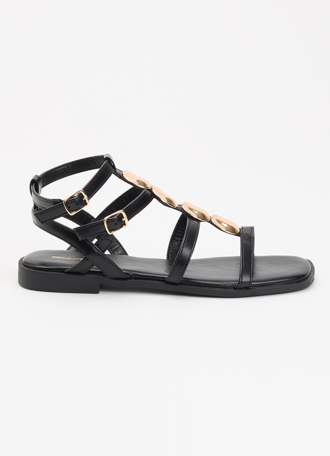 Pennyblack Sandaal met applicatie - voorkant 3 zwart