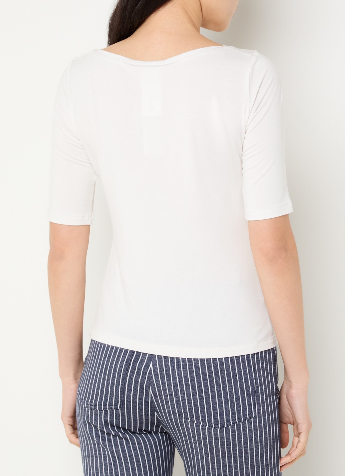 Pennyblack T-shirt met boothals - achterkant 4 wit