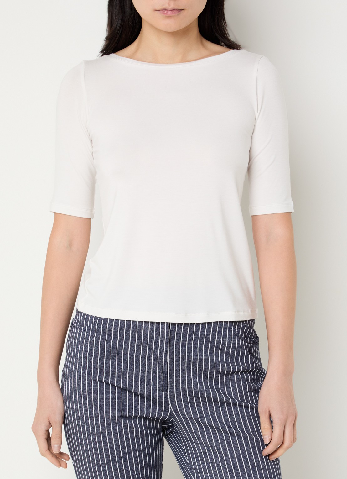 Pennyblack T-shirt met boothals - detail 3 wit
