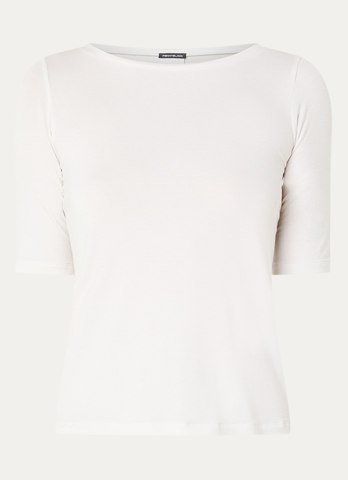 Pennyblack T-shirt met boothals - voorkant wit