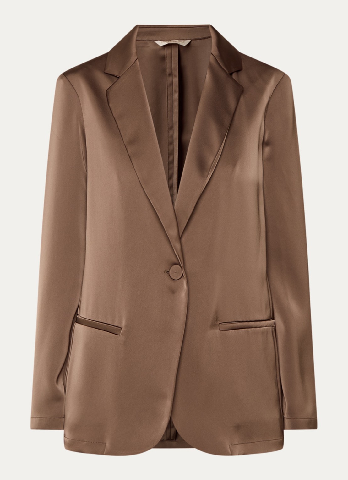 Pennyblack Tana blazer met paspelzakken - voorkant 2 bruin