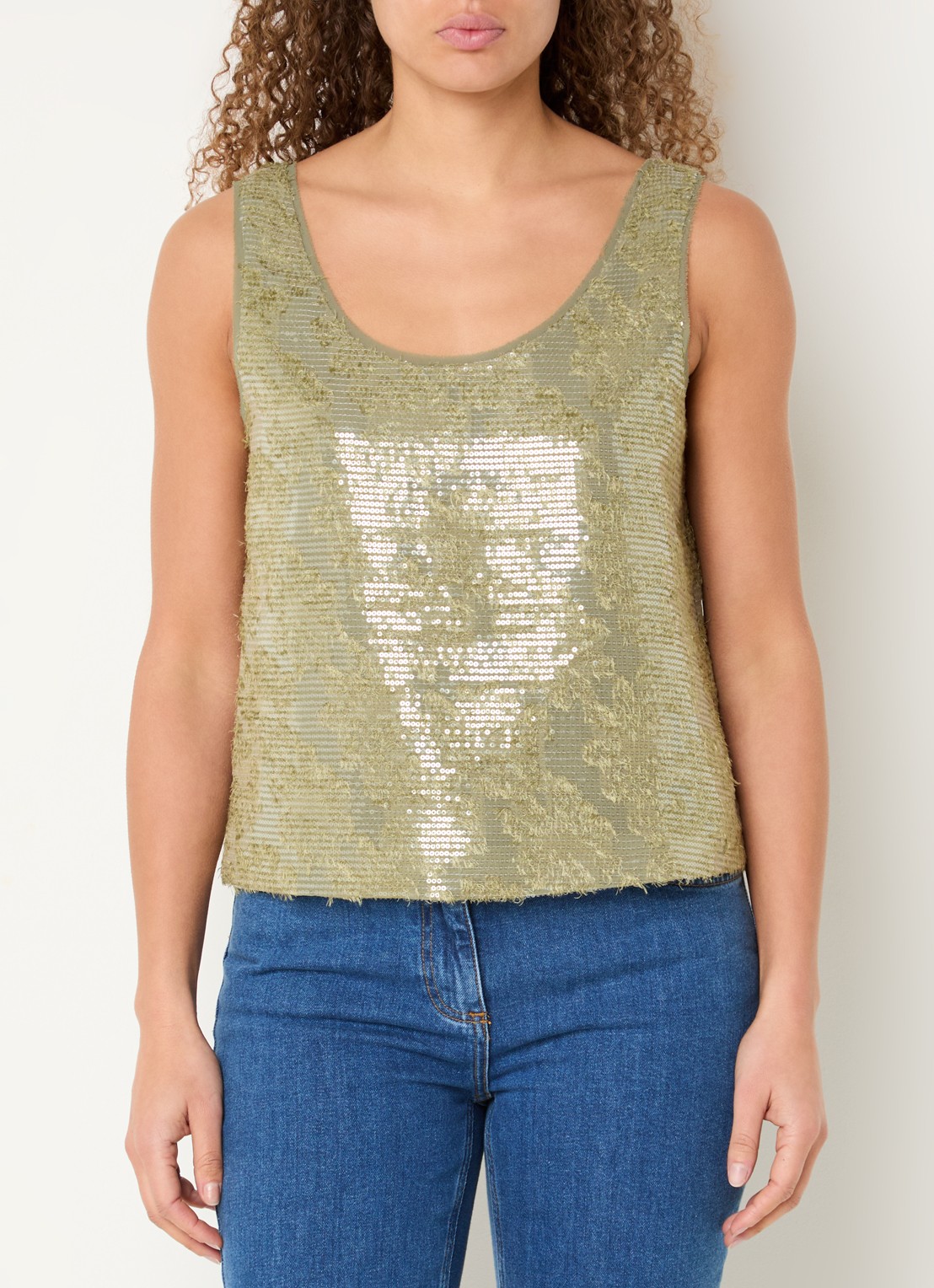 Pennyblack Top met pailletten - detail 4 lichtgroen