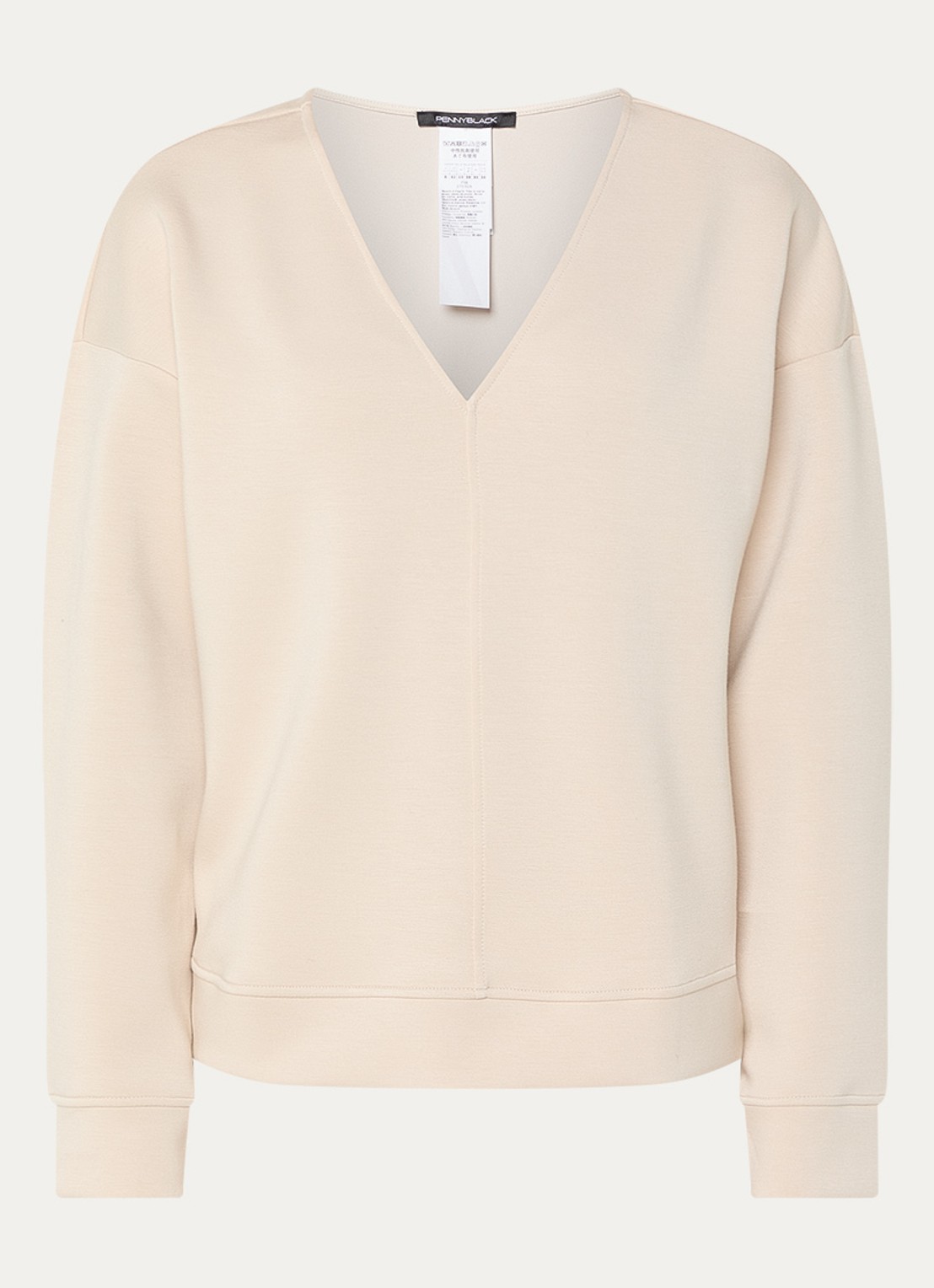 Pennyblack Top met V-hals - voorkant beige