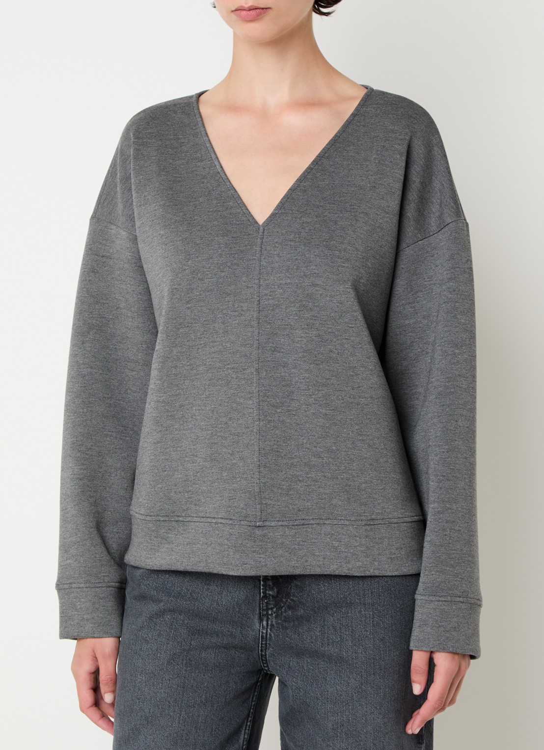 Pennyblack Top met V-hals - detail 4 grijs