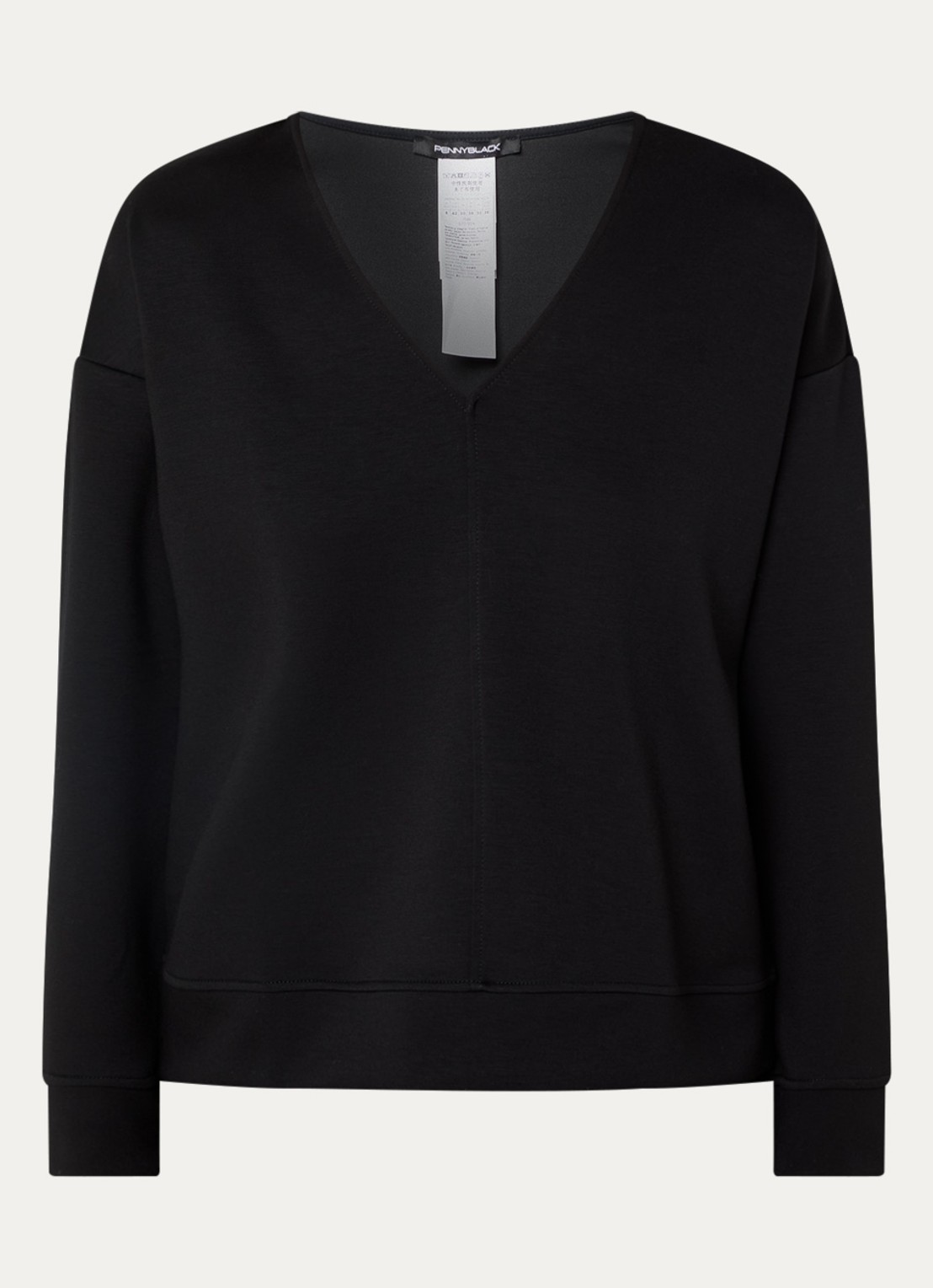 Pennyblack Top met V-hals - voorkant 3 zwart