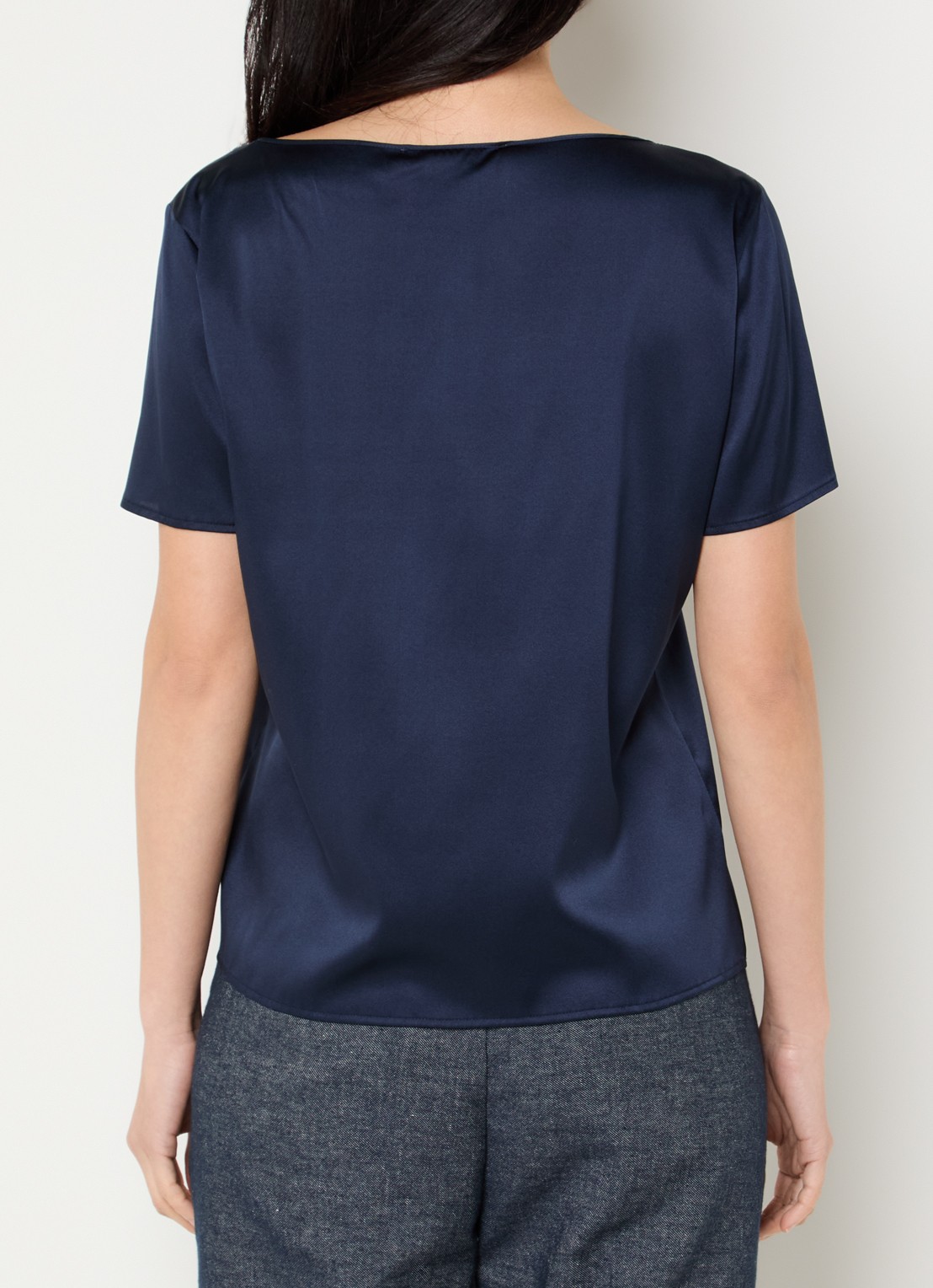 Pennyblack Top van satijn - achterkant 2 donkerblauw