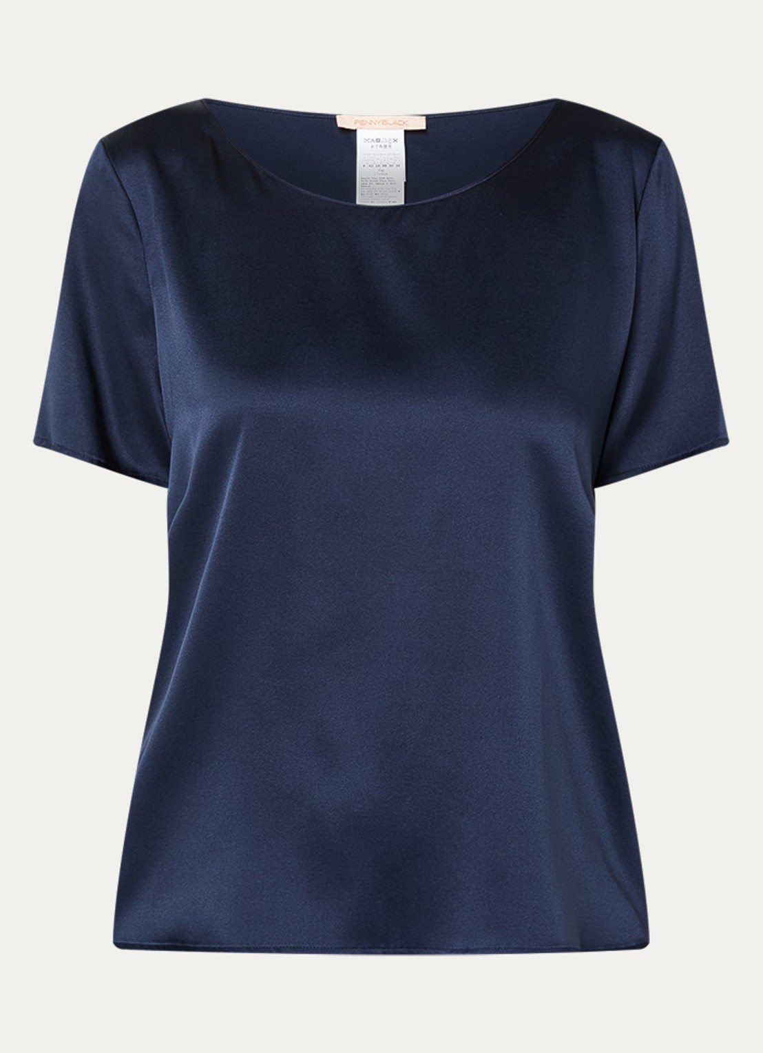 Pennyblack Top van satijn - voorkant 3 donkerblauw