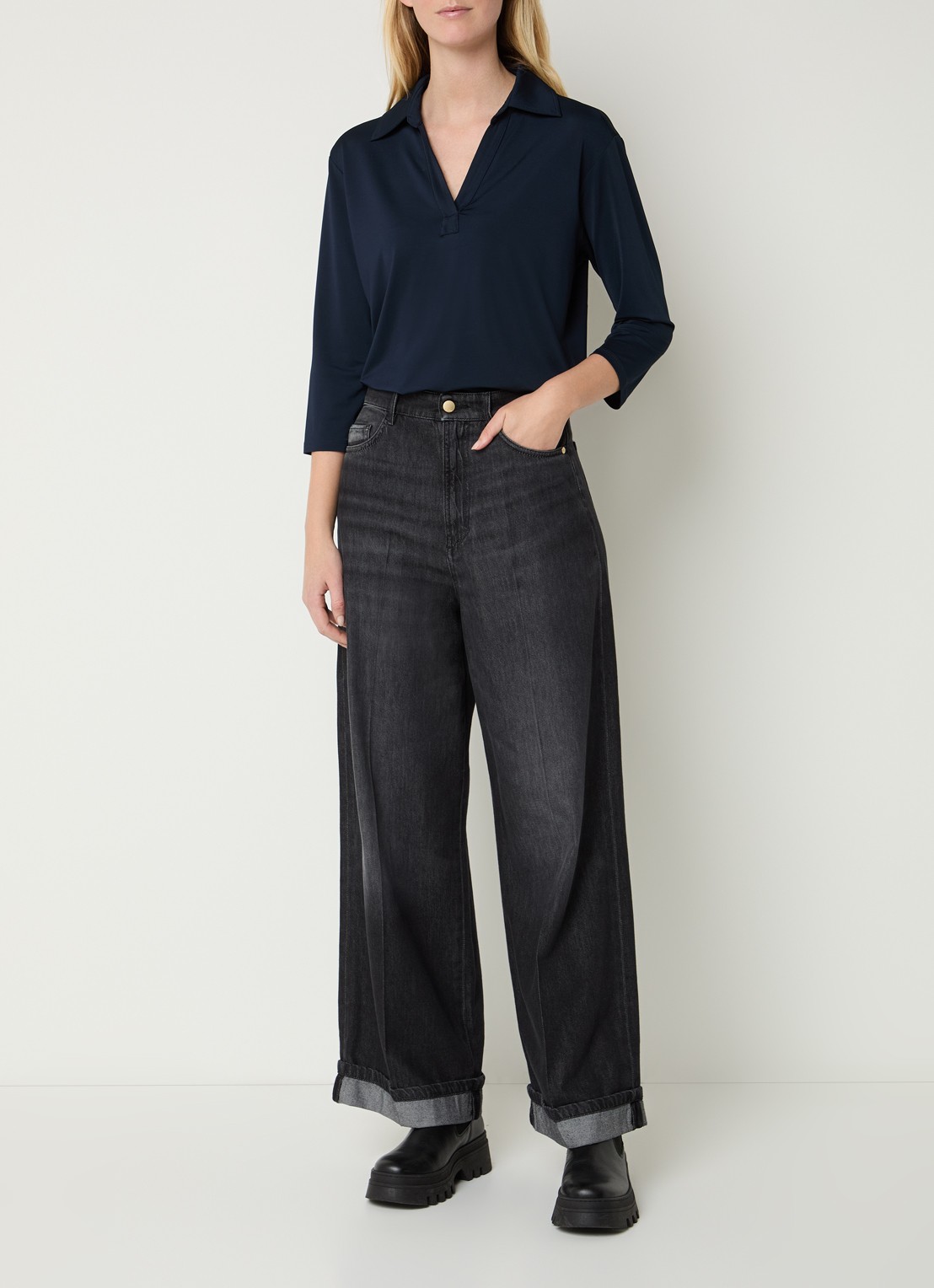 Pennyblack Volante tuniek met stretch - voorkant 2 donkerblauw