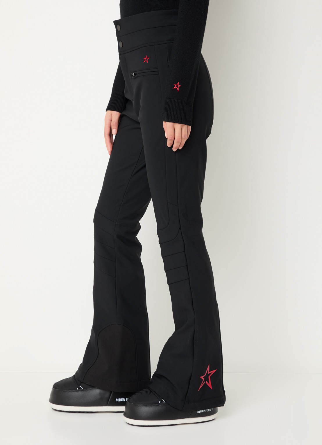Perfect Moment Aurora high waist flared fit skibroek met ritszakken - detail 4 zwart