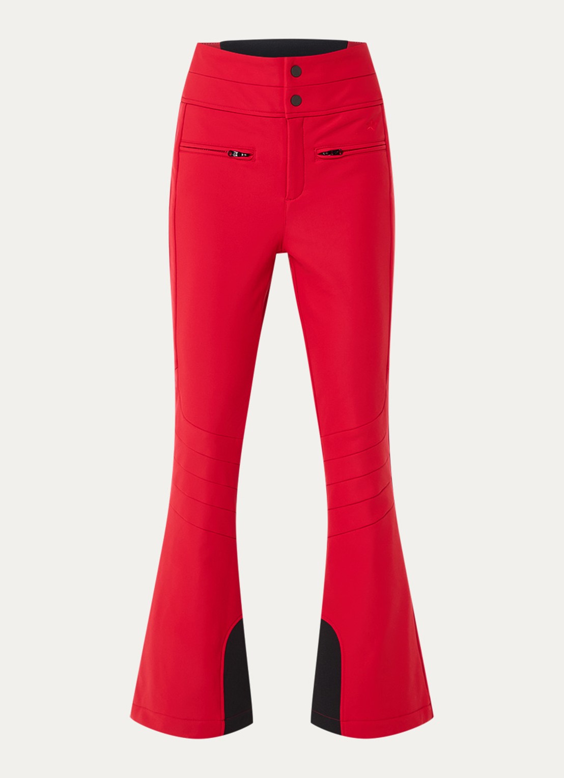 Perfect Moment Aurora high waist flared fit skibroek met ritszakken - voorkant 2 rood