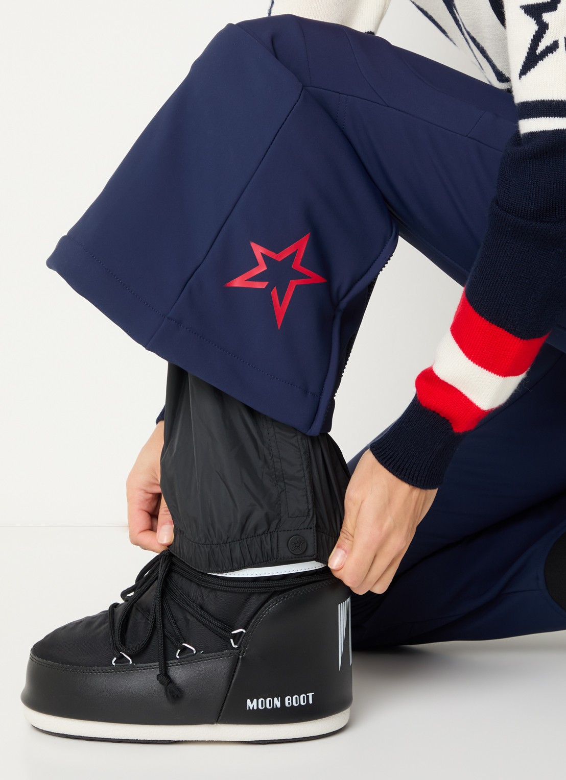 Perfect Moment Aurora high waist flared fit skibroek met ritszakken - detail 6 donkerblauw