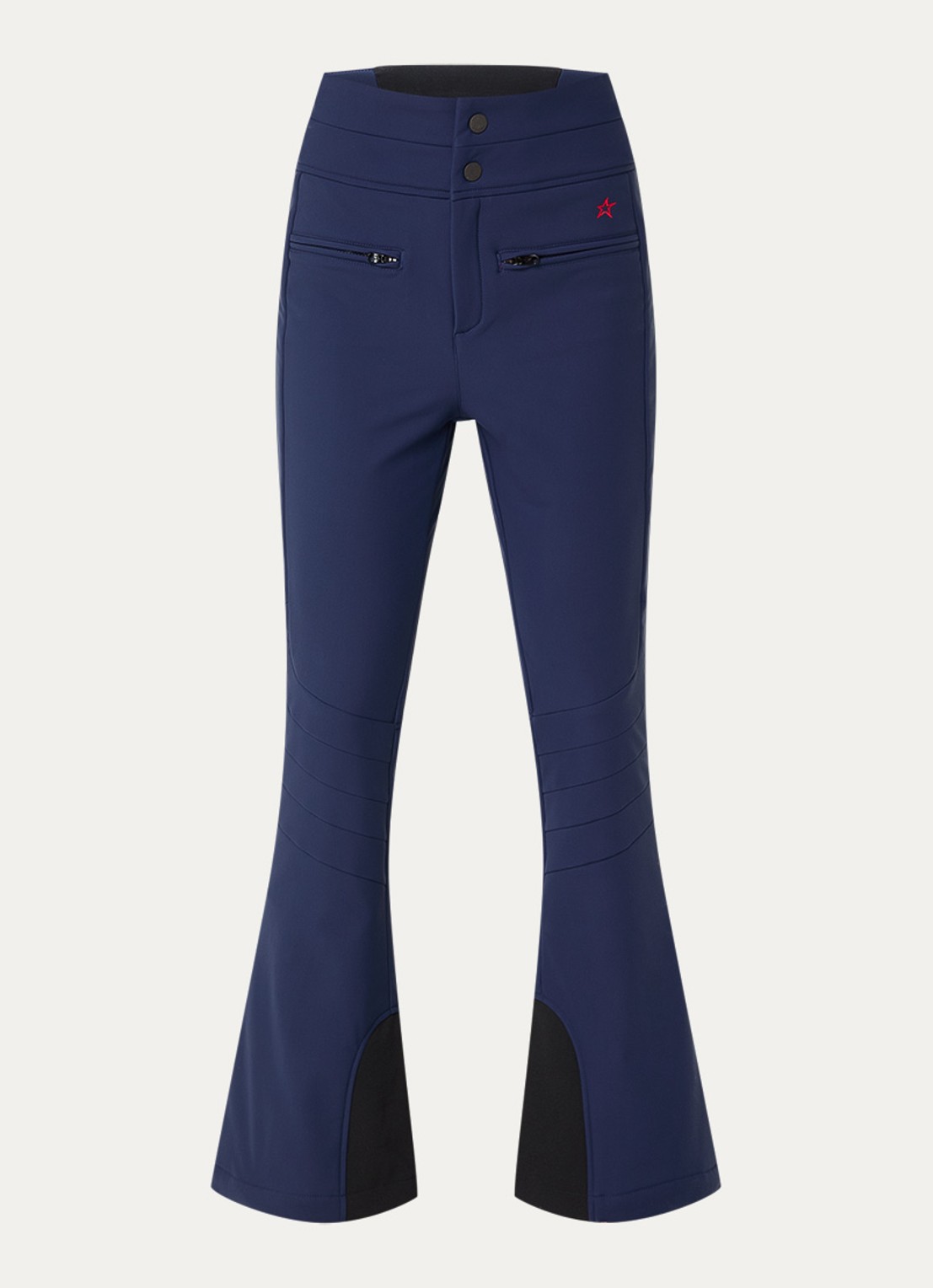 Perfect Moment Aurora high waist flared fit skibroek met ritszakken - voorkant 2 donkerblauw