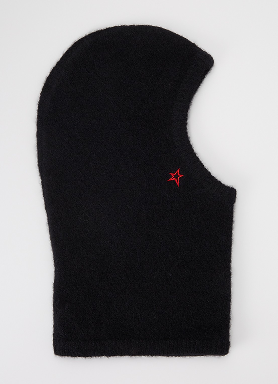 Perfect Moment Fijngebreide balaclava in alpaca wolblend - voorkant zwart