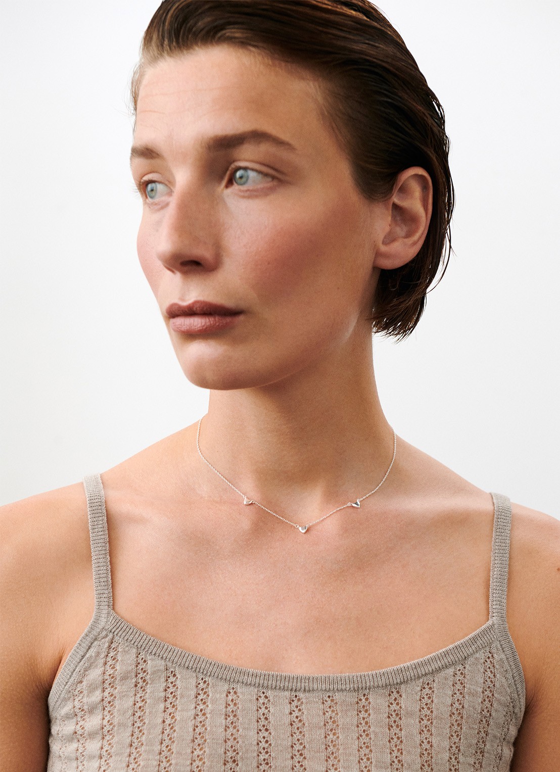 Pernille Corydon Adore ketting van zilver - voorkant 2 zilver