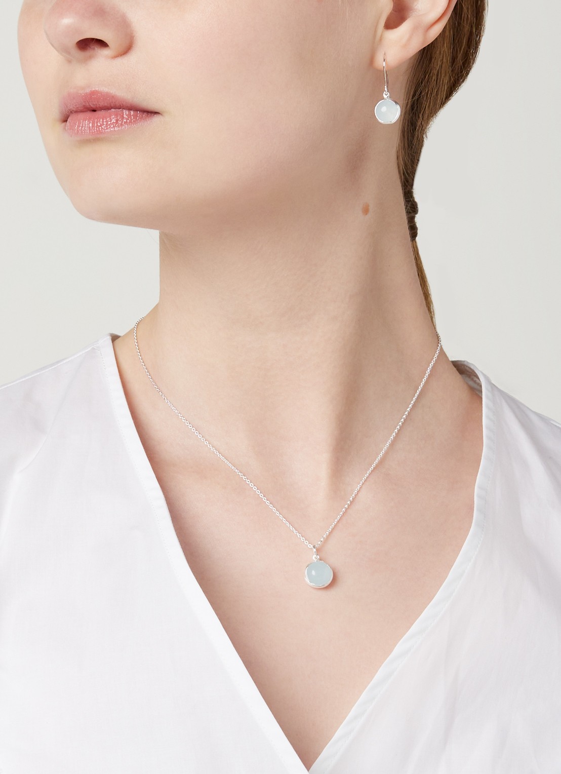 Pernille Corydon Aura fijne ketting van zilver - detail zilver