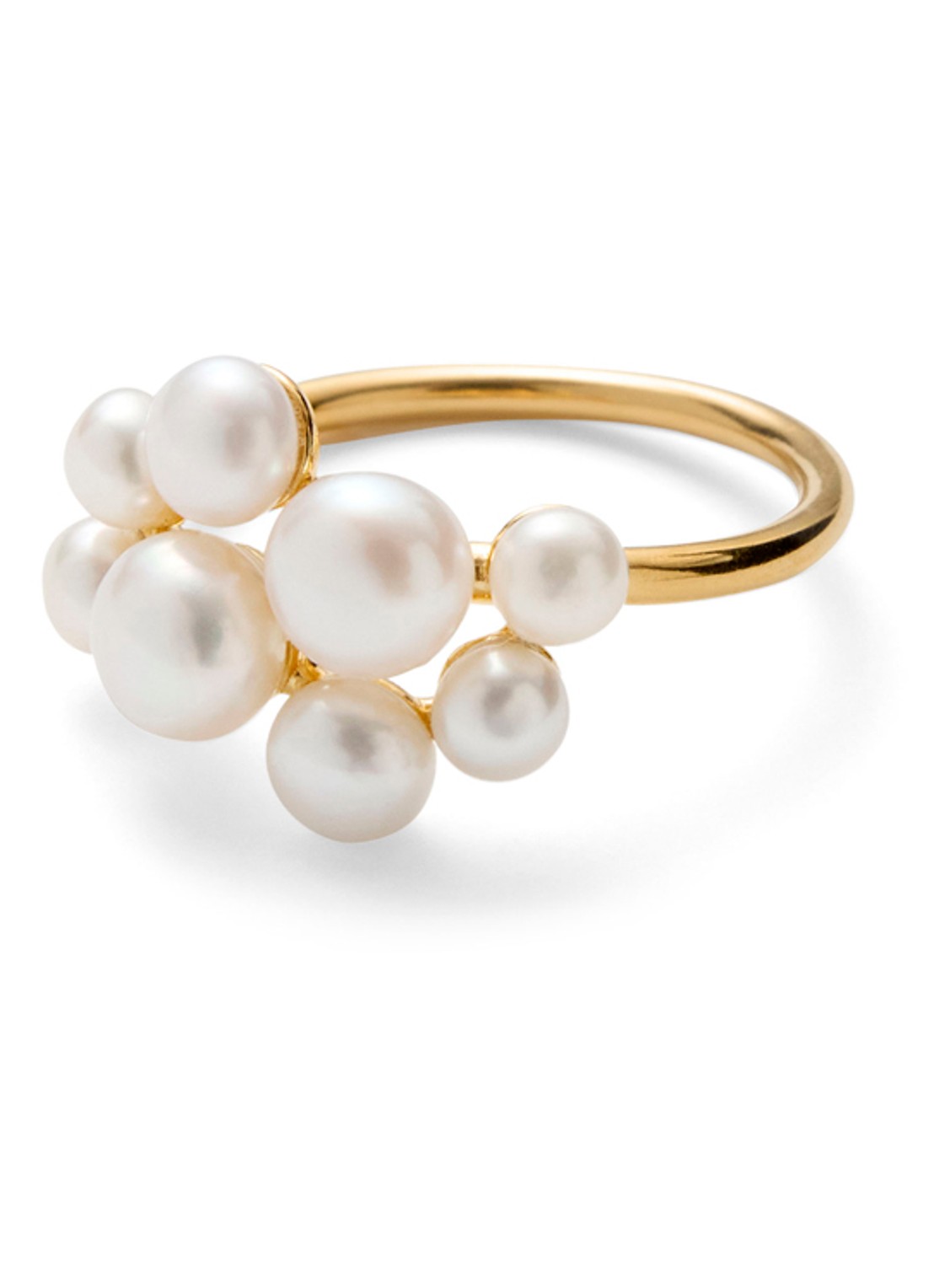 Pernille Corydon Blossom ring verguld  - voorkant 3 goud