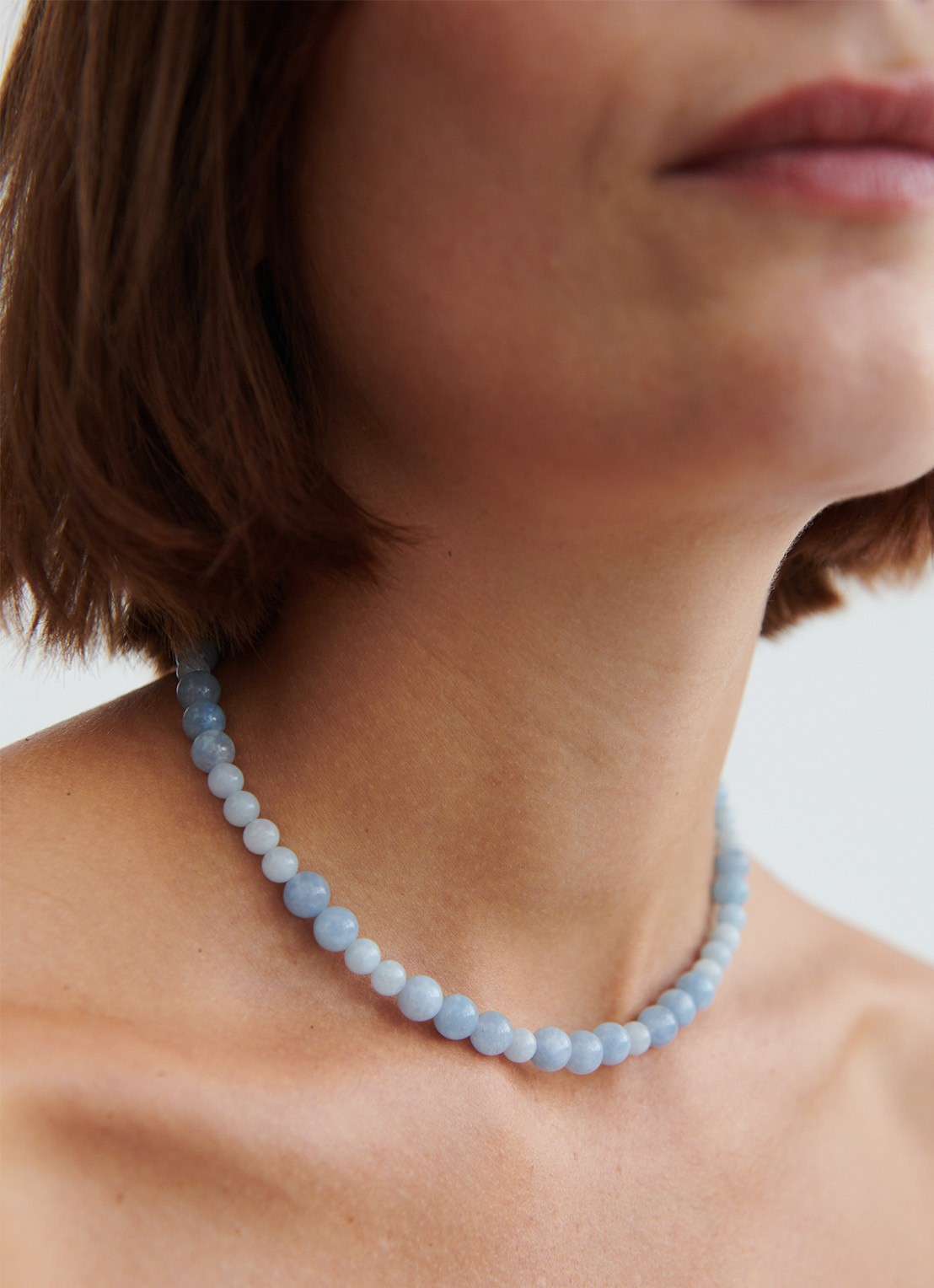 Pernille Corydon Blue Sky kralenketting  - voorkant 2 blauw