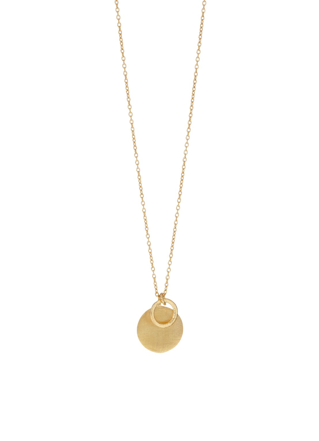 Pernille Corydon Coin & Circle ketting verguld - voorkant 2 goud