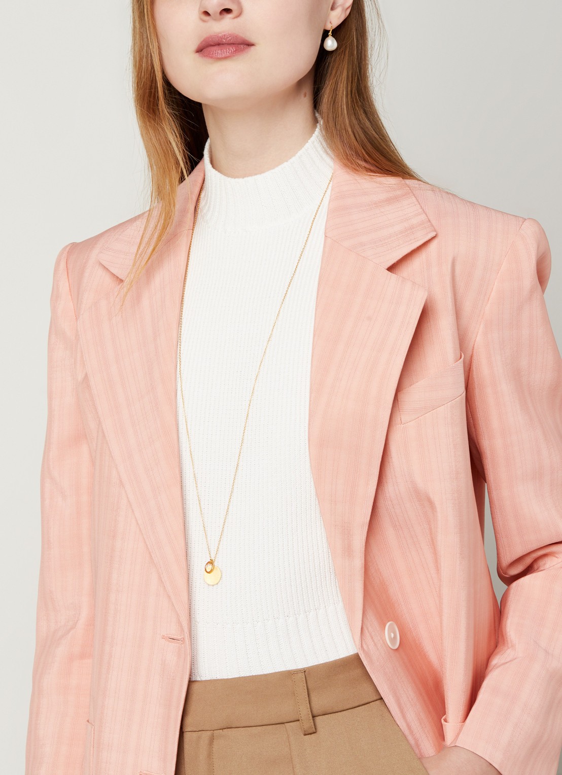 Pernille Corydon Coin & Circle ketting verguld - voorkant 3 goud