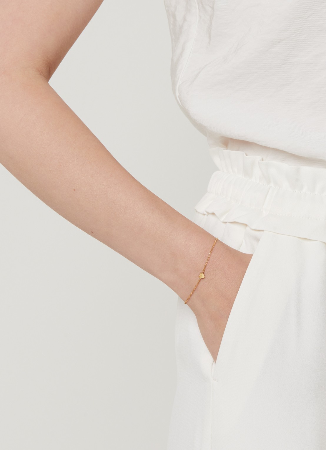 Pernille Corydon Heart schakelarmband verguld - voorkant 2 goud