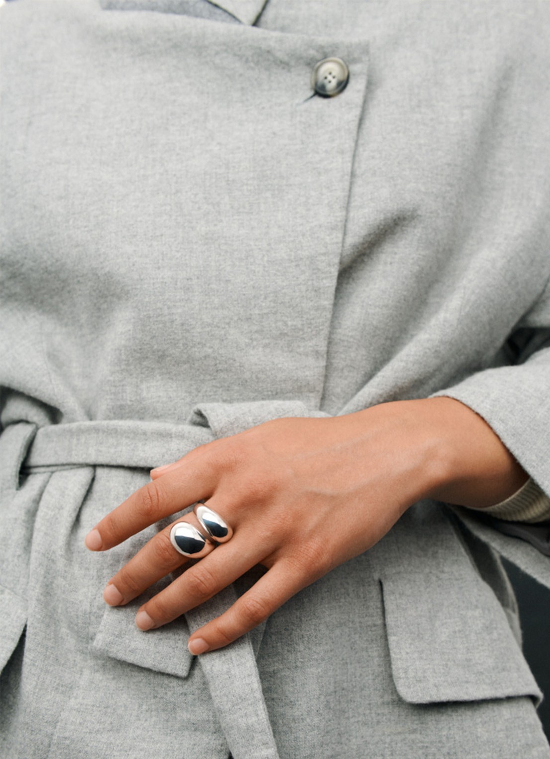 Pernille Corydon La Pausa ring - voorkant 2 zilver