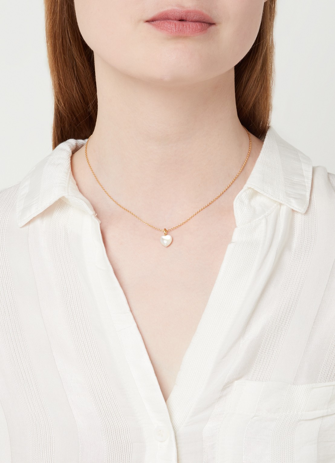Pernille Corydon Ocean Heart ketting verguld - voorkant 5 goud