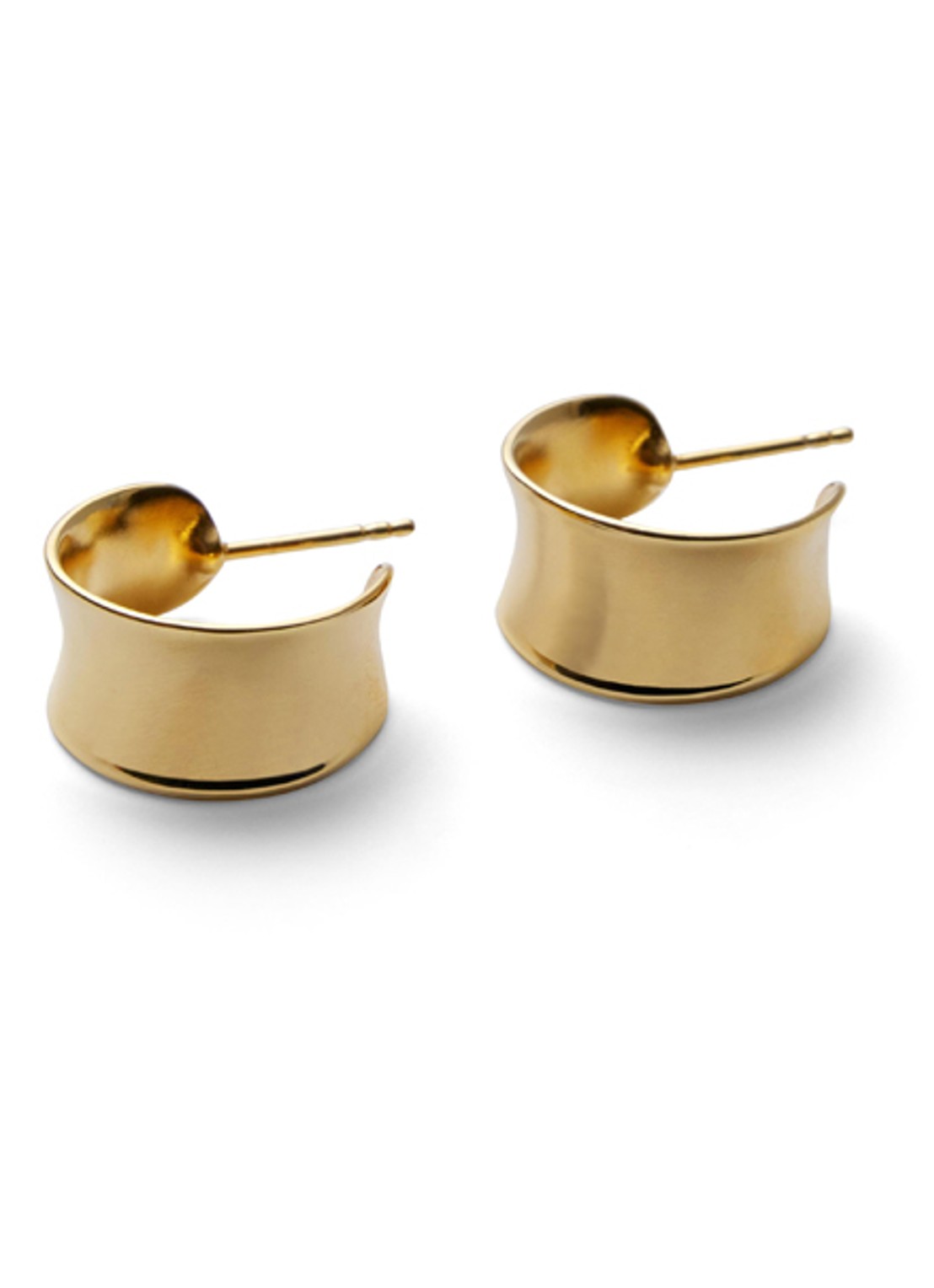 Pernille Corydon Reflection oorringen verguld - voorkant goud