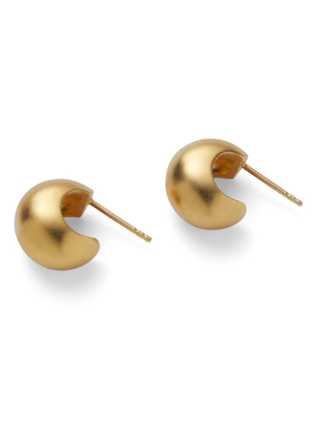 Pernille Corydon Small Echo oorstekers verguld  - voorkant goud